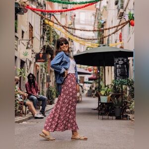 Passenger Hannah skirt in tile wine maxi skirt